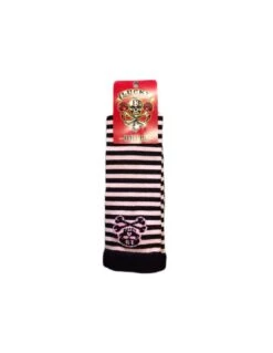 Calze Lucky 13 Striped Socks Colore Pink/black