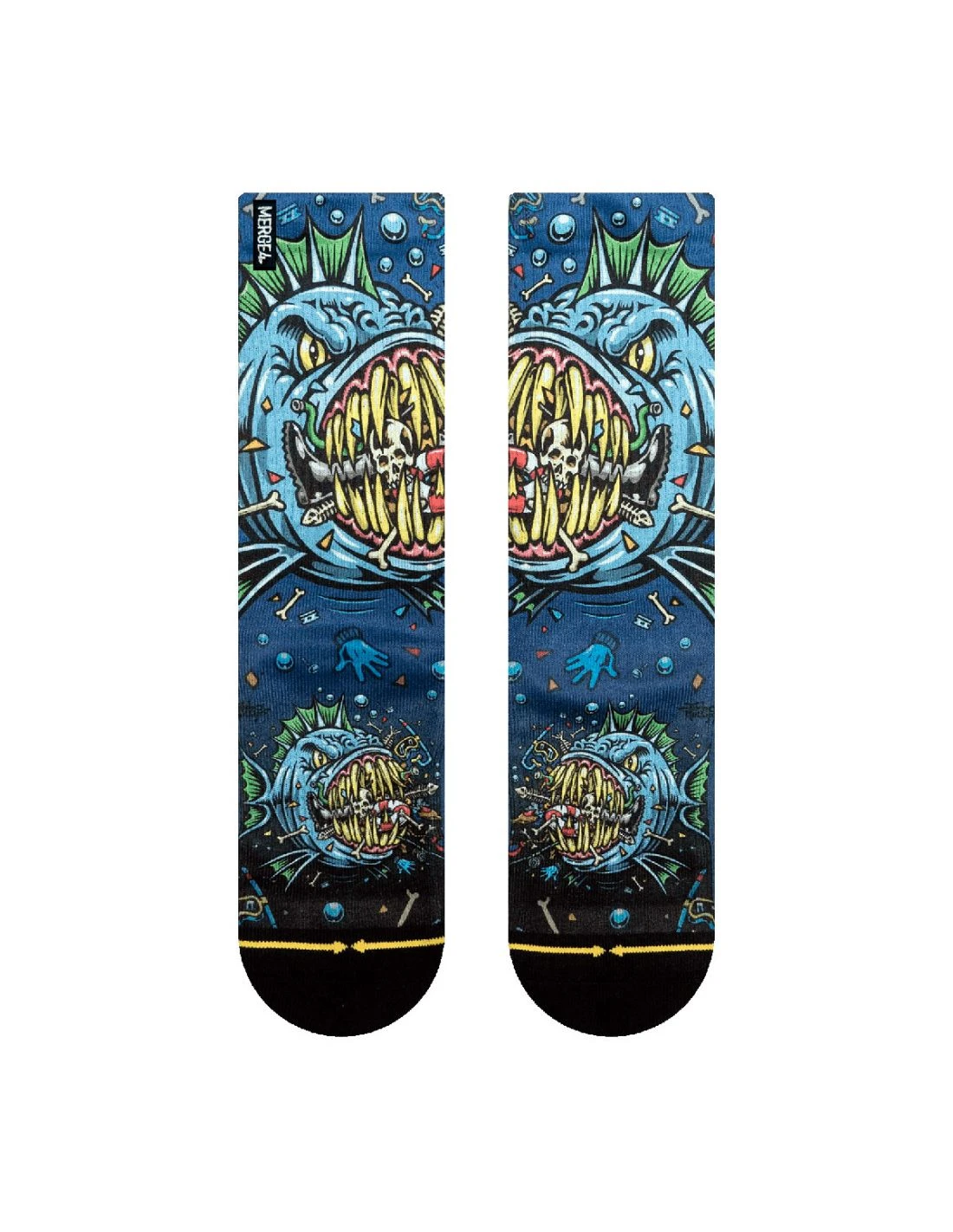 Calze MERGE4 Jimbo Phillips Bad Fish Taglia Large Dal 40,5 Al 47 1 Calze MERGE4 Jimbo Phillips Bad Fish Taglia Large Dal 40,5 Al 47