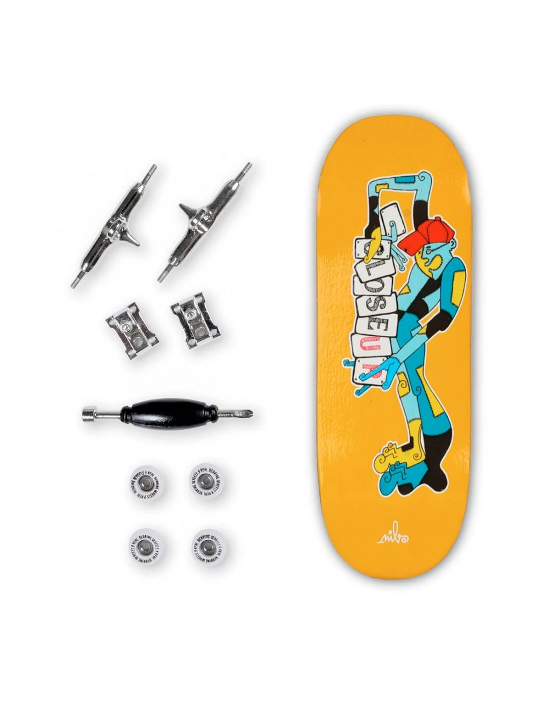 CLOSE UP Fingerboard Completo Joker 33 Mm Medium Concave 2 CLOSE UP Fingerboard Completo Joker 33 Mm Medium Concave - immagine 2