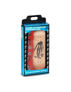 CLOSE UP Fingerboard Completo Skull Hand Wood Set 32mm Medium Concave