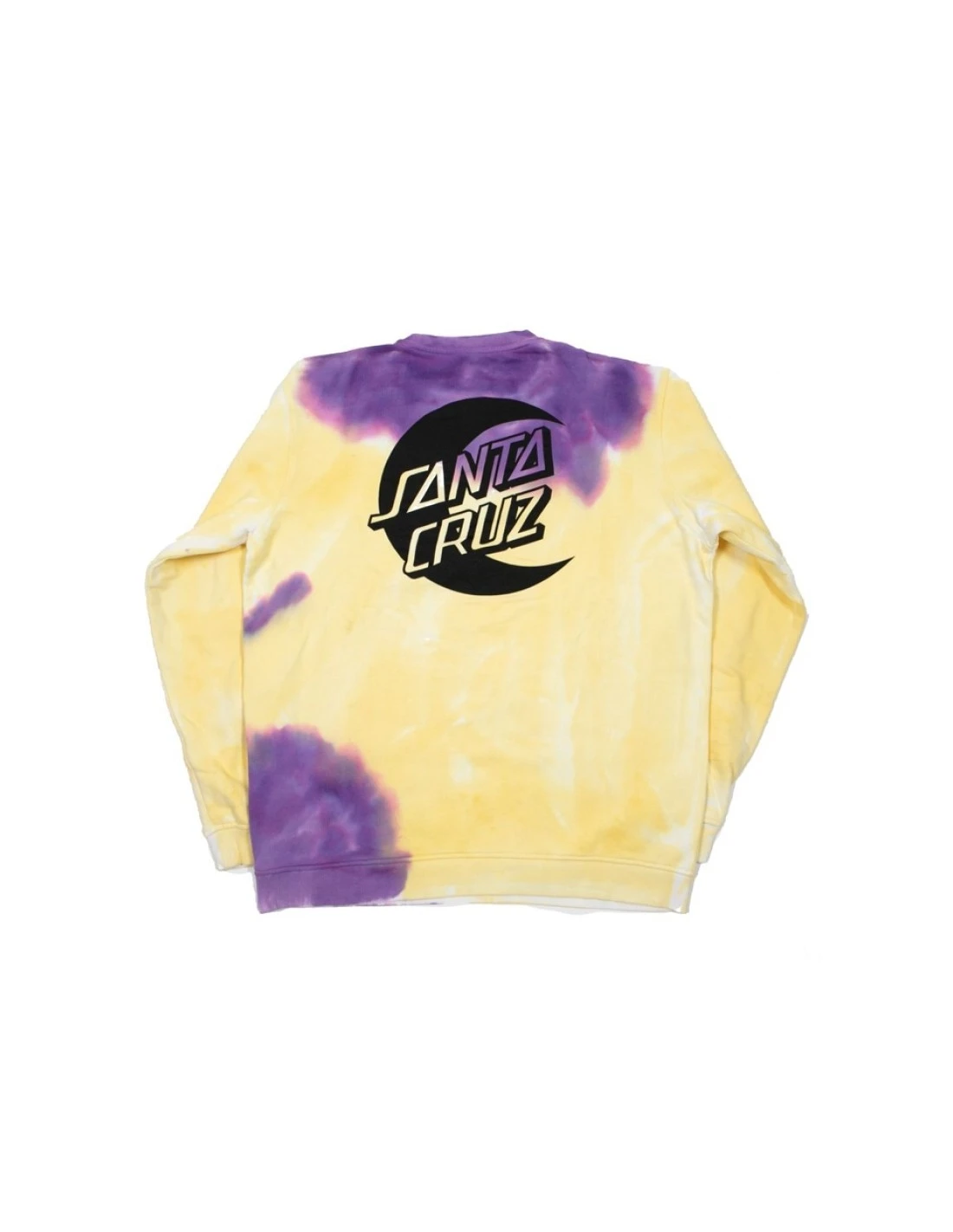 Felpa SANTA CRUZ Moon Dot Crew Yellow Purple Fold Die 2 Felpa SANTA CRUZ Moon Dot Crew Yellow Purple Fold Die - immagine 2