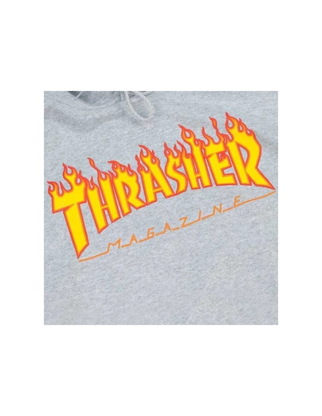 Felpa THRASHER Cappuccio Logo Flame Grigio 2 Felpa THRASHER Cappuccio Logo Flame Grigio - immagine 2