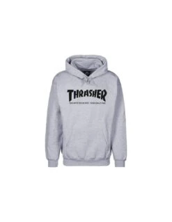 Felpa THRASHER Cappuccio Logo Mag Grigio