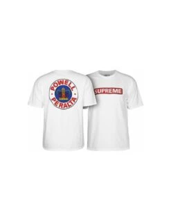Maglietta T-Shirt POWELL PERALTA Supreme Colore Bianco