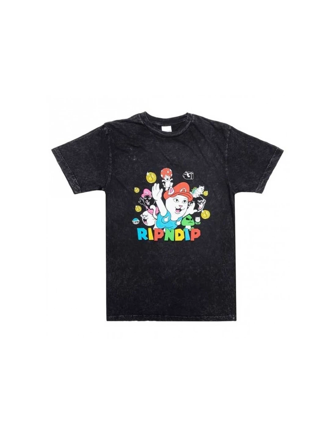 Maglietta T-shirt RIPNDIP Nermio Black Mineral Wash 1 Maglietta T-shirt RIPNDIP Nermio Black Mineral Wash