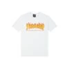 Maglietta T-Shirt THRASHER Magazine Logo Flame White