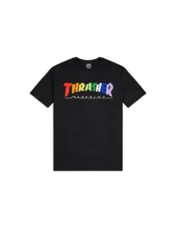 Maglietta T-Shirt THRASHER Magazine Rainbow Black