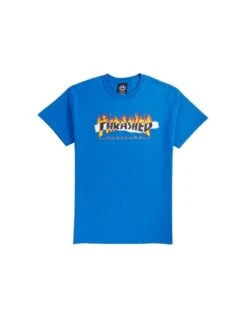 Maglietta T-Shirt THRASHER Ripped Royal Blue