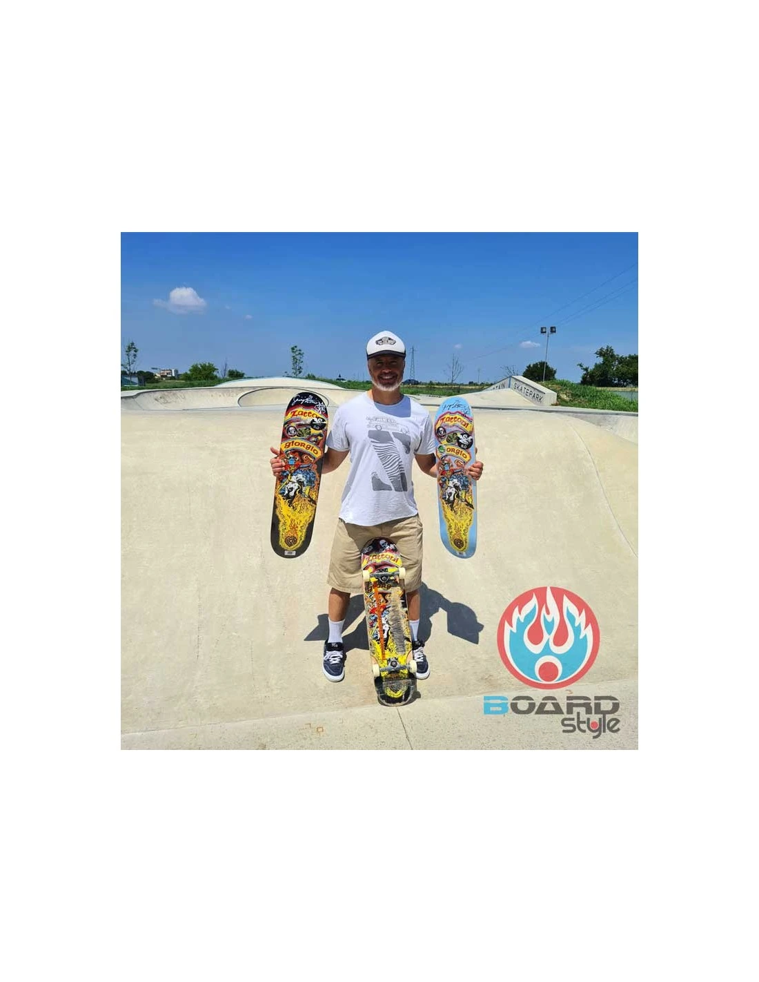 POWELL PERALTA Giorgio Zattoni Crusader AUTOGRAFATA Signed 8,00" X 31,45" Azzurro 3 POWELL PERALTA Giorgio Zattoni Crusader AUTOGRAFATA Signed 8,00" X 31,45" Azzurro - immagine 3