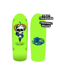 Tavola Skateboard Old School Deck POWELL PERALTA McGill Skull And Snake 10" X 30.125" Lime