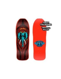 Tavola Skateboard Old School Deck POWELL PERALTA Mike Vallely Elephant 10,5" X 30,25" Pollici Red