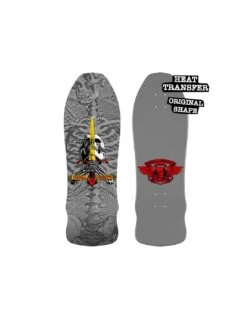Tavola Skateboard Old School Deck POWELL PERALTA Ray Rodriguez Skull And Sword 9.75" X 30" Silver Grey