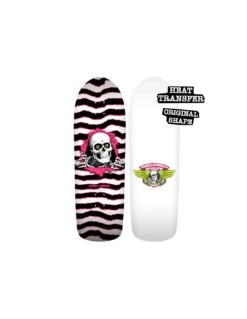 Tavola Skateboard Old School Deck POWELL PERALTA Ripper 9.89" X 31.32" White/Pink