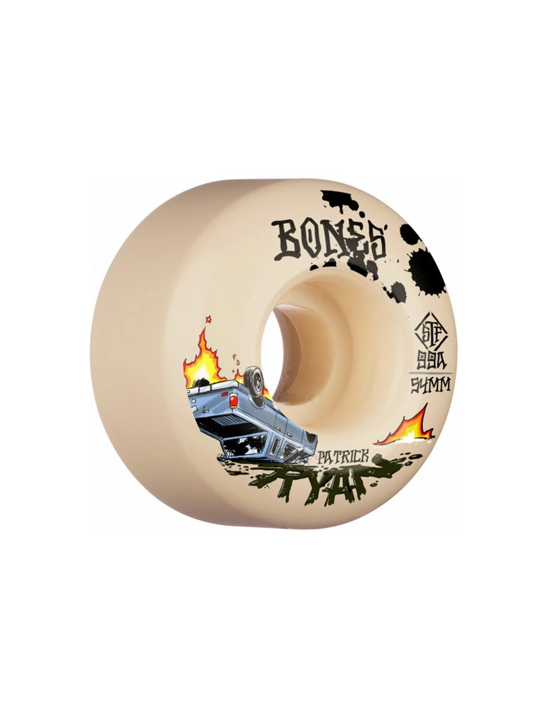 Ruote Skateboard BONES Ryan Crash Burn STF 54 Mm 99a Duro V4 Wide 1 Ruote Skateboard BONES Ryan Crash Burn STF 54 Mm 99a Duro V4 Wide