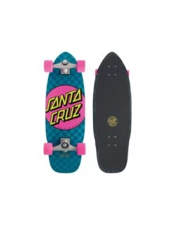 SANTA CRUZ By CARVER Pink Dot Check Cut Back 9.75" X 29.95" Truck CX