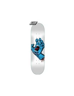 Tavola Deck Skateboards SANTA CRUZ Screaming Hand Team White 8.25" X 31,8"
