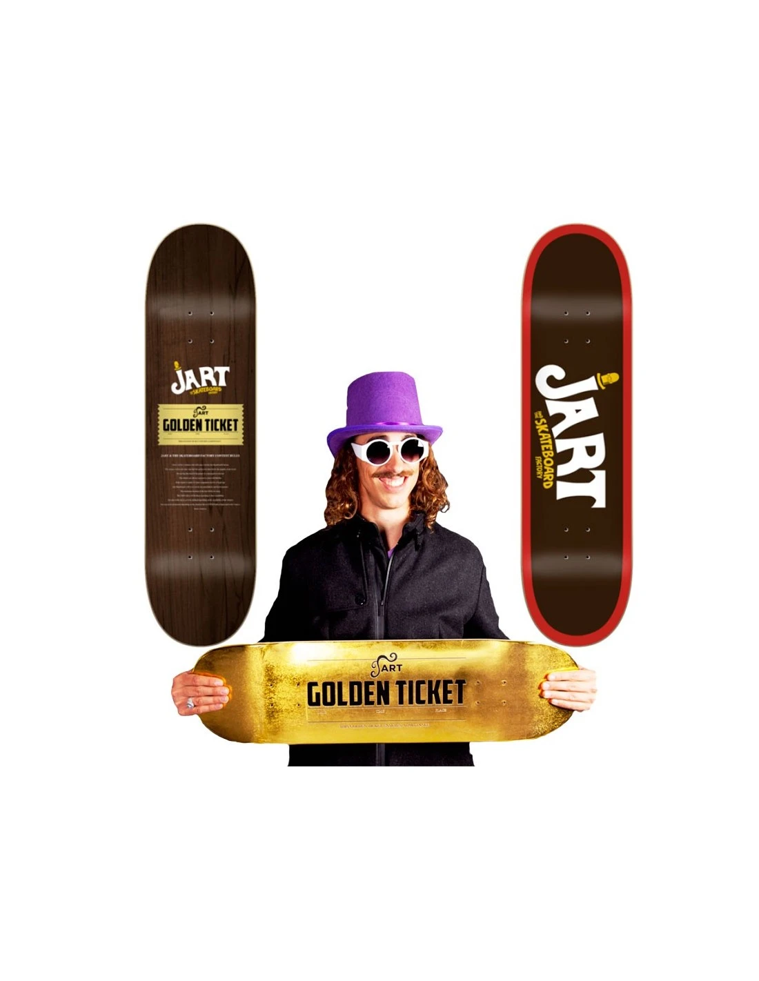 Tavola Skateboard JART Factory Golden Ticket 8,125" X 31,85" 1 Tavola Skateboard JART Factory Golden Ticket 8,125" X 31,85"