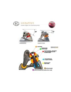 Truck Skateboard GRIND KING Disruptor Truck 6.0" Pollici Raw 9 Truck Skateboard GRIND KING Disruptor Truck 6.0" Pollici Raw -Negozio Di Skate truck skateboard grind king disruptor truck 60 pollici raw 4